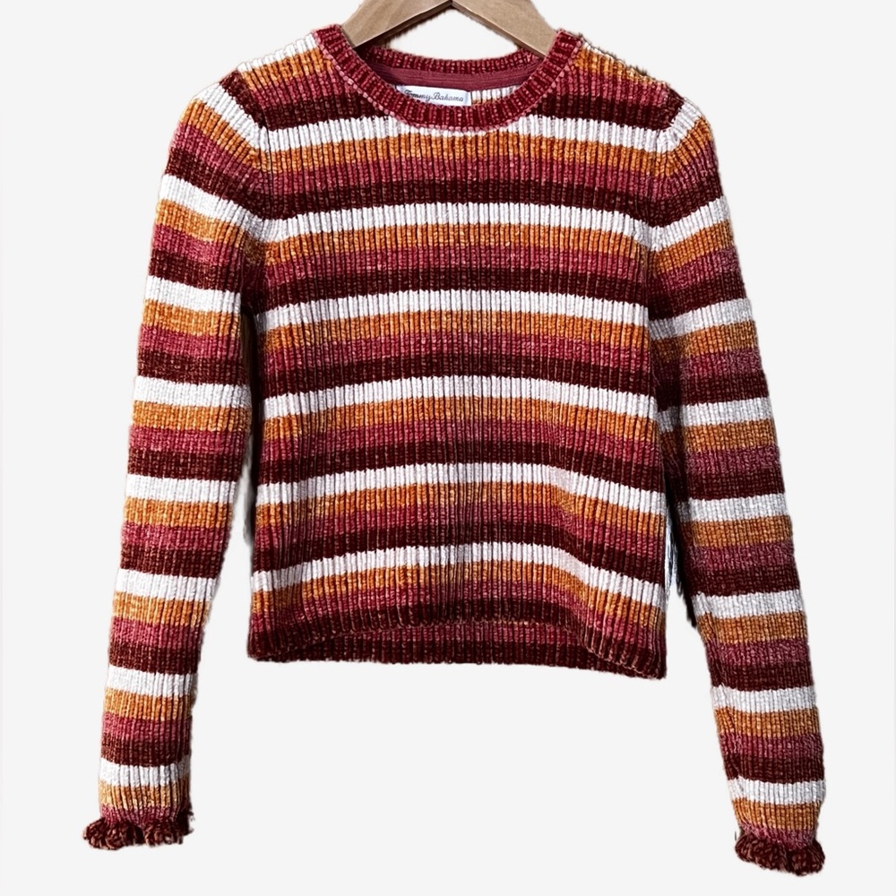 Tommy Bahama Girls Retro M Soft Knit Striped Sweater NWOT